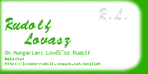 rudolf lovasz business card